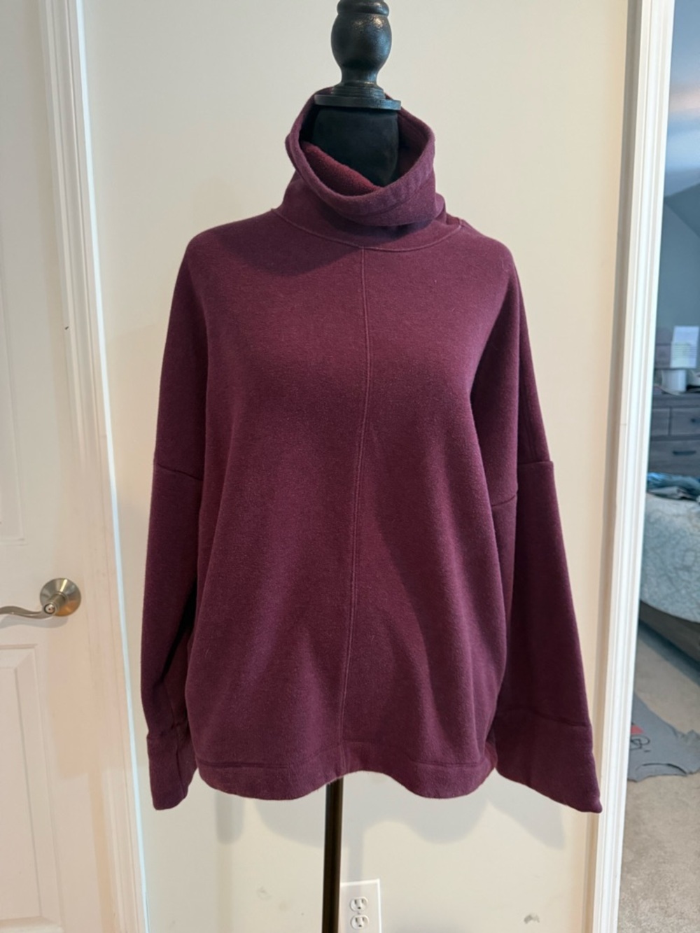 Athleta Plum Funnel Neck Pullover